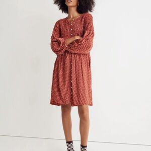 Madewell Red Patterned Dress